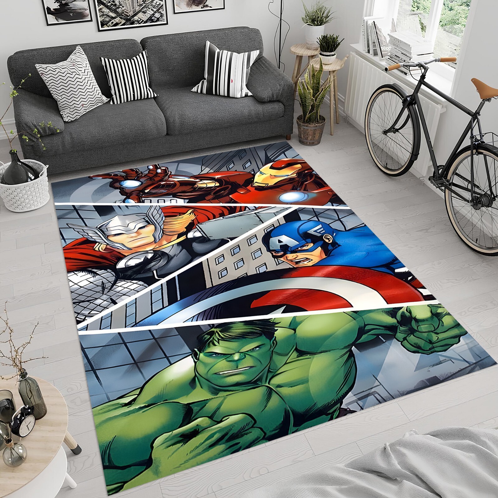 Superhero Rug, Superhero Rugs, Superhero Kids Room Rug, Superhero Themed Rug