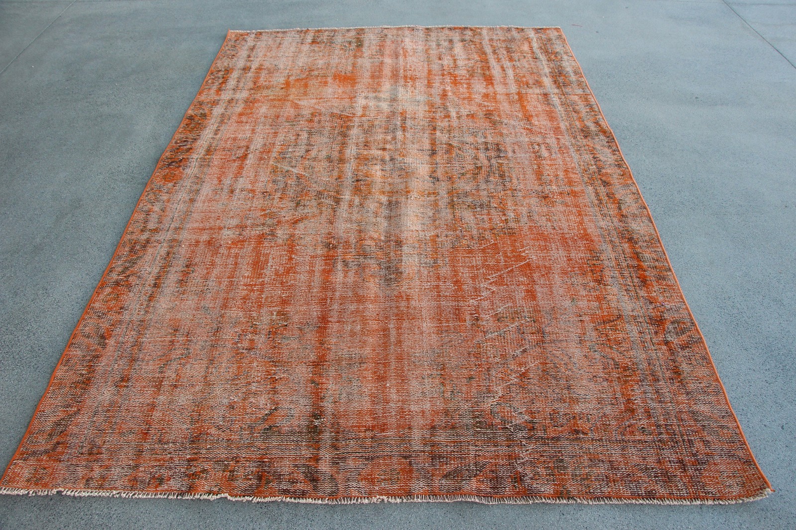 Vintage Rug 5,5×8,2 ft (169×249 cm), Orange Southwestern Turkish Rug
