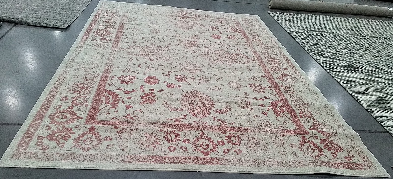 IVORY / ROSE 9′-0″ x 12′-0″ Back Stain Rug, Reduced Price 1172762536 ADR109H-9