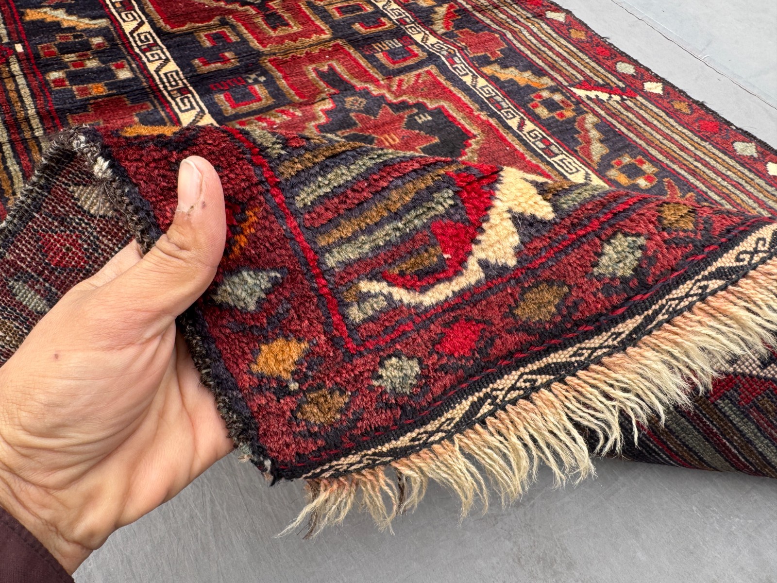 2’7 x 4’11 Ft Bold Afghan Tribal Medallion Rug – Vintage Geometric Wool Carpet
