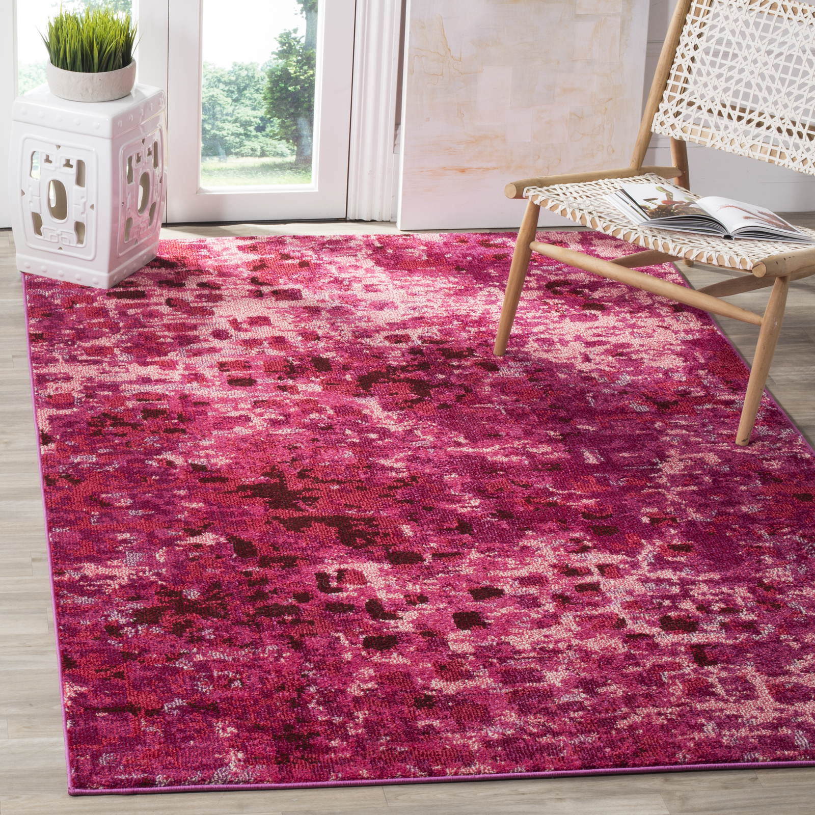 Safavieh Classic Texture Fuchsia Vintage Area Rug MNC225F