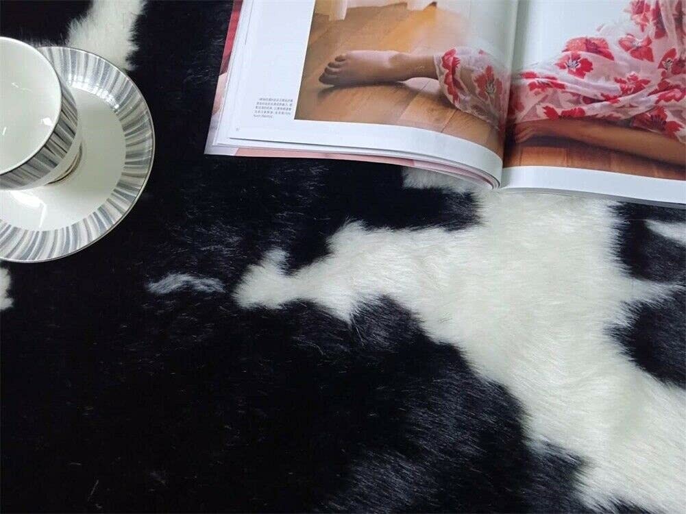 Zscyd-Yingda1992 Cow Print Rug Faux Cowhide Area Carpet Animal Print Mat Cow