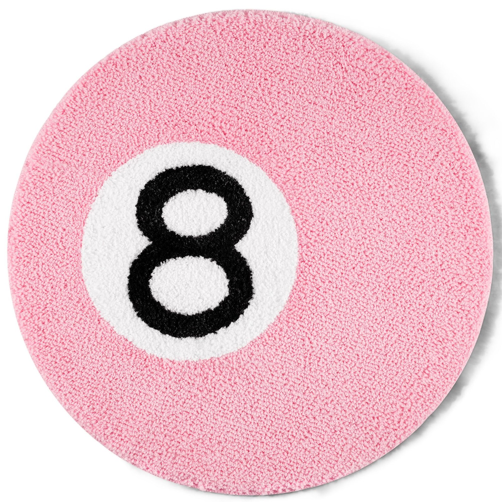 Pink 8 Rug Room Decor, 24″ Soft Plush Round Area Rug for Aesthetic Bedroom, D…
