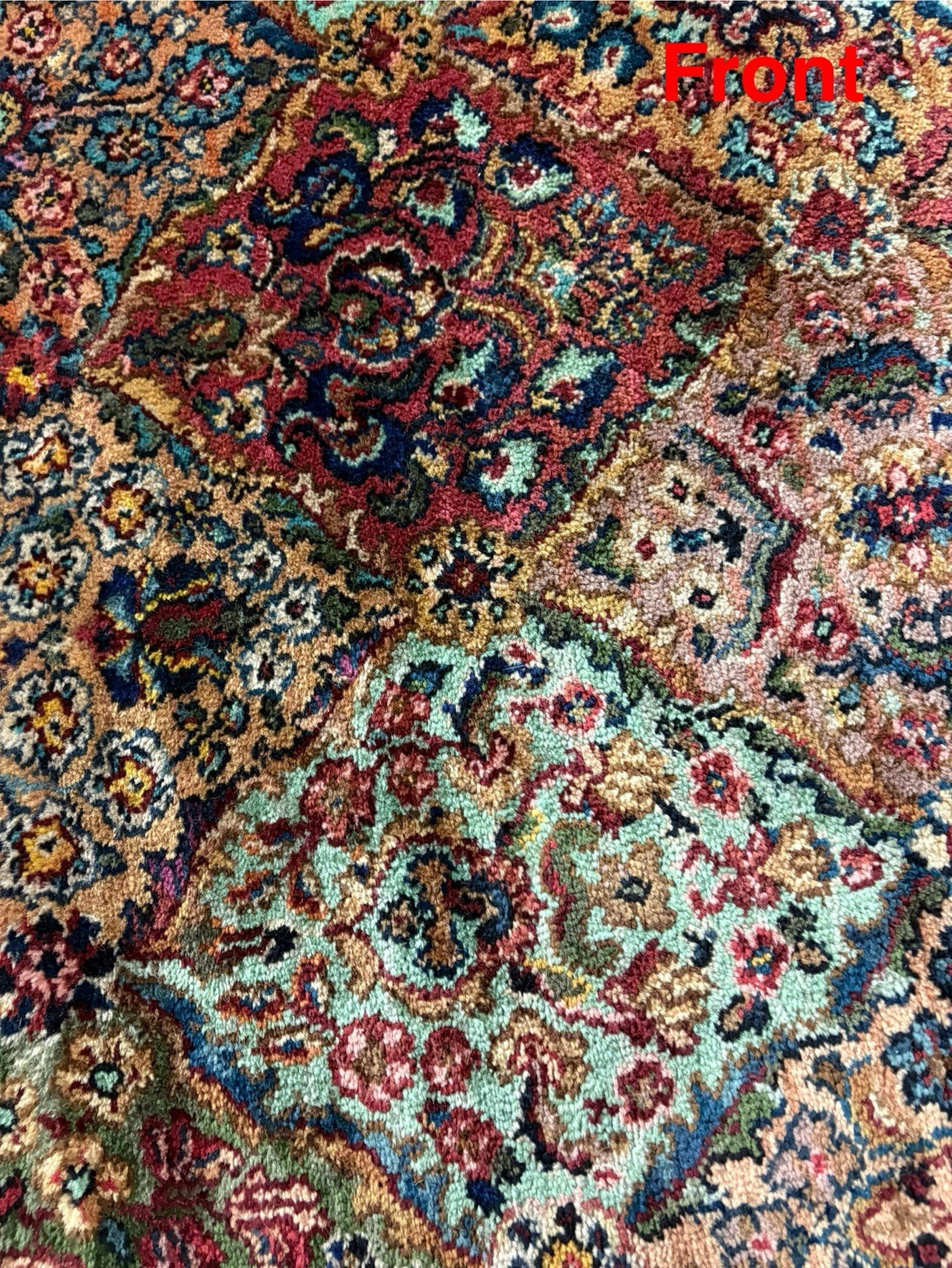 KARASTAN CARPET RUG MULTI-COLOR PANEL KARMAN 717 4’3 X 6 100%WOOL PILE MOTHPROOF