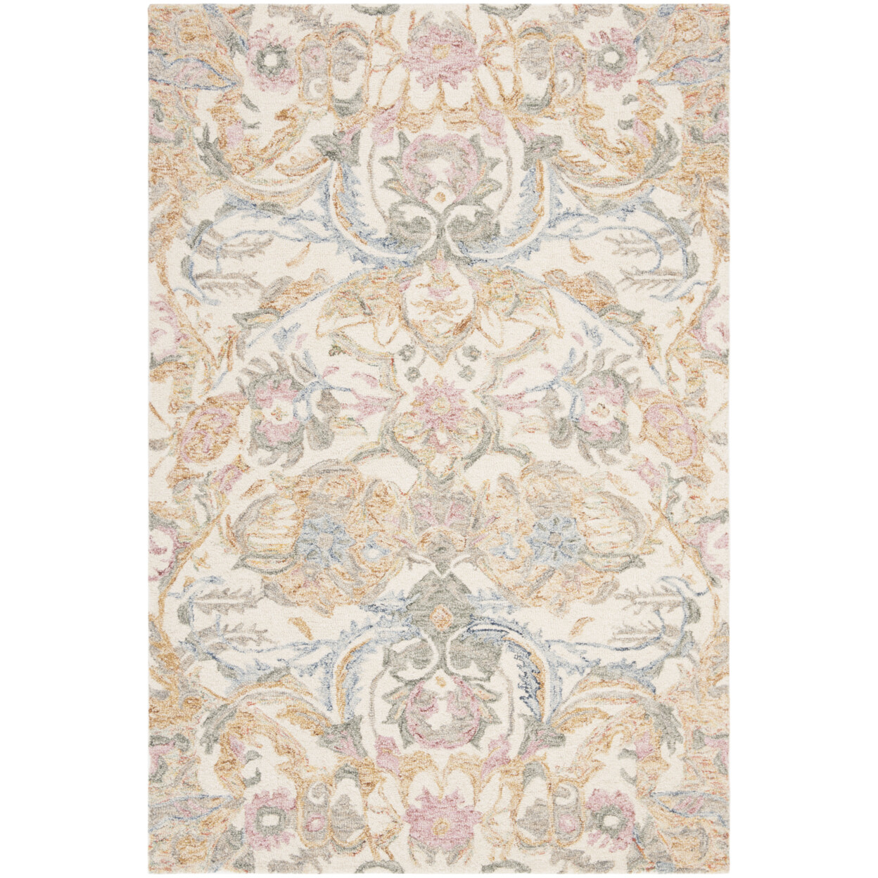 SAFAVIEH Micro-Loop MLP901M Handmade Ivory / Blue Rug
