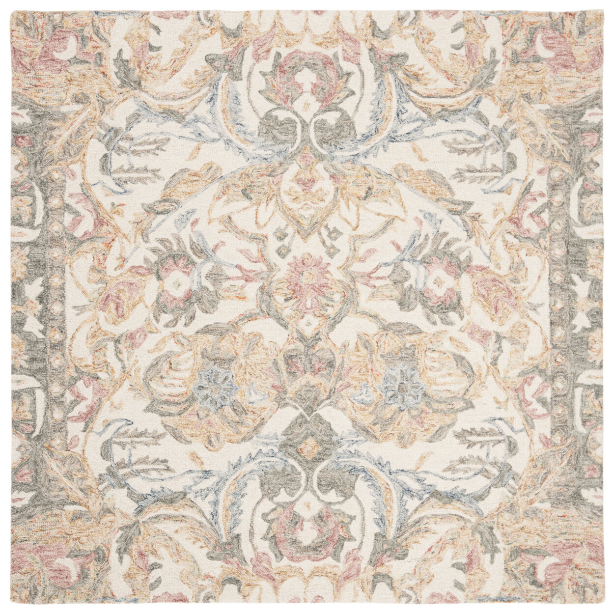 SAFAVIEH Micro-Loop MLP901M Handmade Ivory / Blue Rug