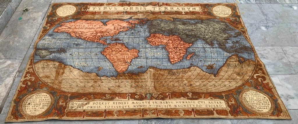 Vintage Tapestry, Medeival French Tapestry Map Tapestry Home Decor 4x6ft