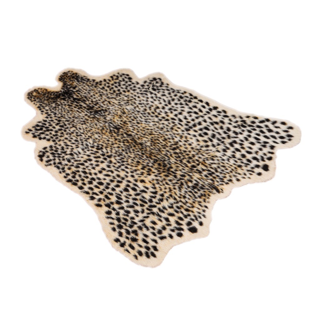 Animal Printed Zebra Leopard Tiger Cow Hide Faux Fur Rug Carpet Blanket Washable