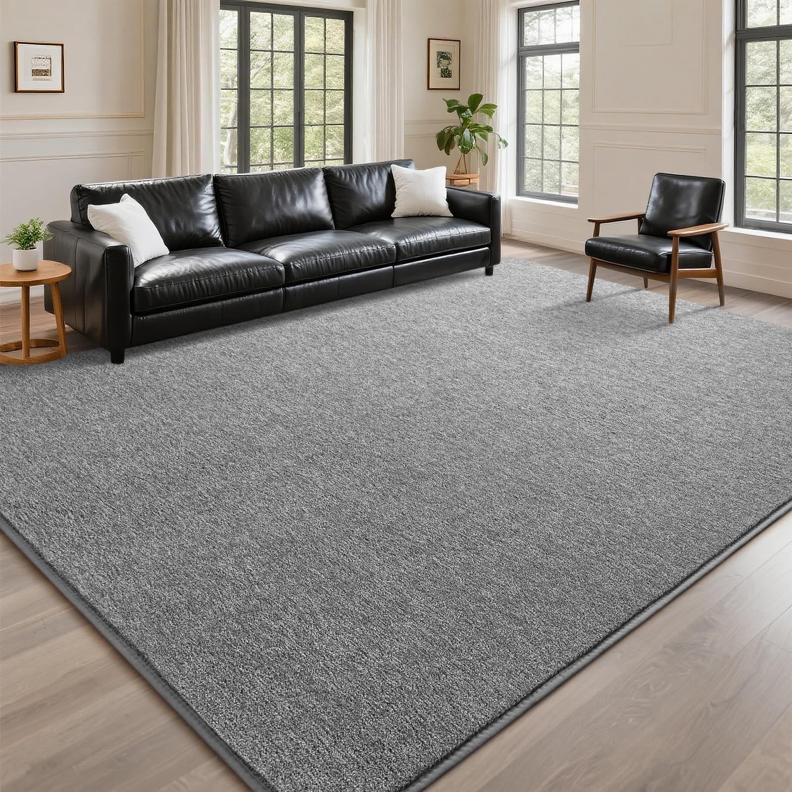 Modern Area Rugs for Bedroom Living Room, Large 7×10 Grey Rug for Kids Boys G…