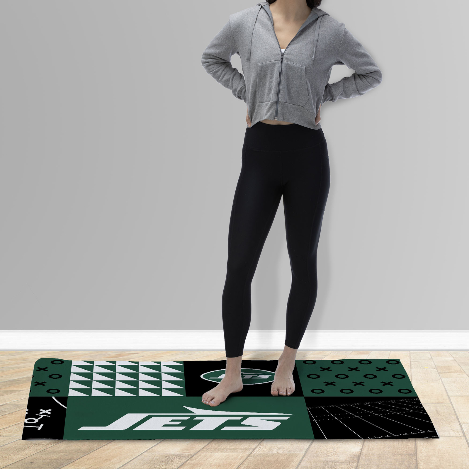 Northwest NFL New York Jets Colorblock Washable Area Living Rug, 36″ x 60″