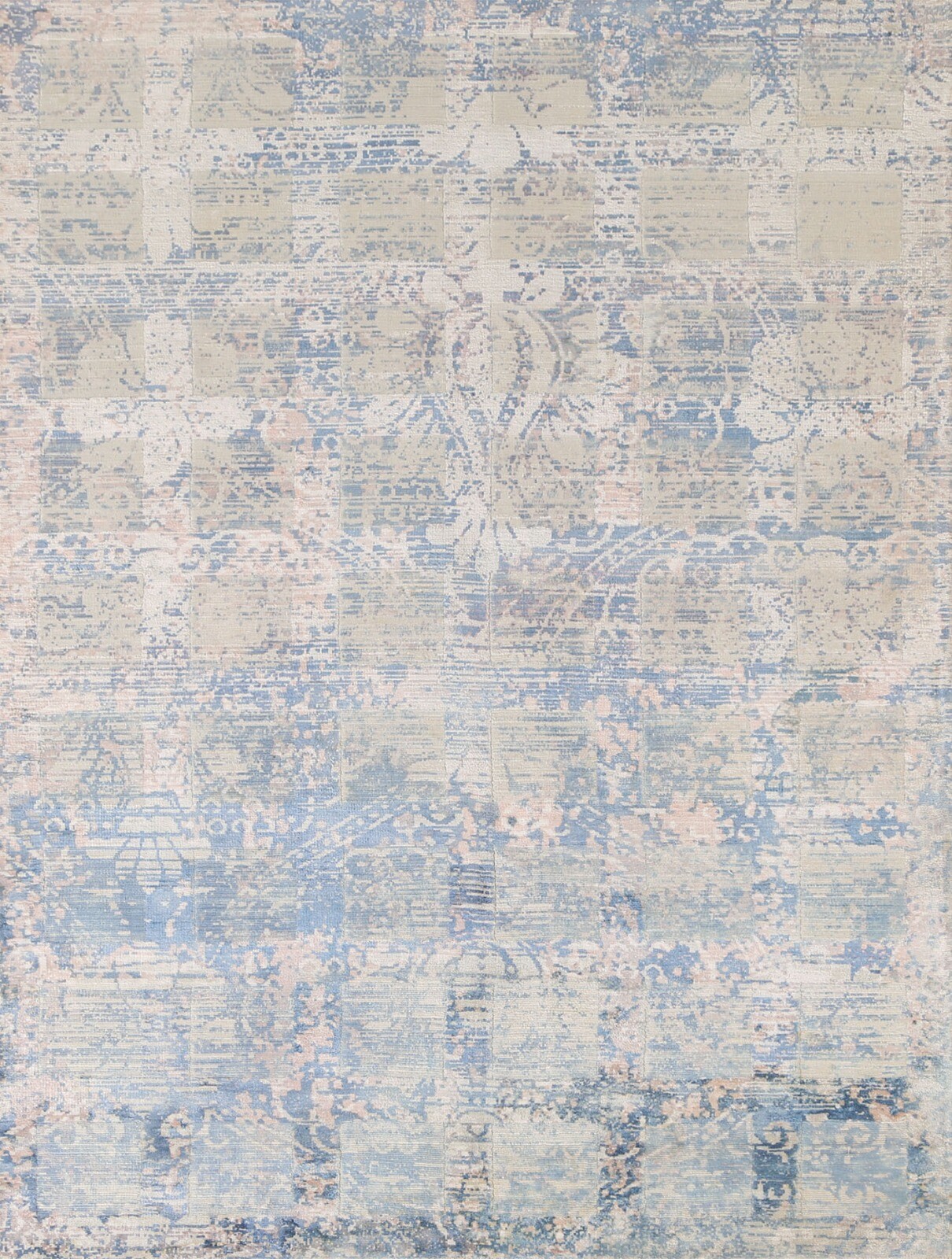 Contemporary Modern Artistic Abstract Area Rug 4’x6′ Wool Hand-knotted Carpet