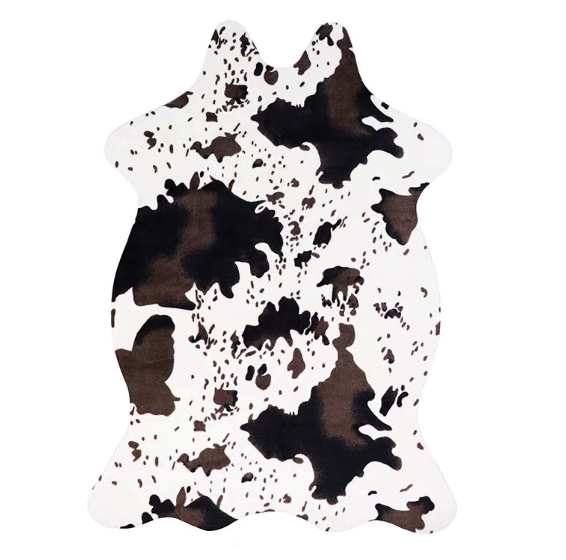 Small Faux Cow Print Cowhide Area Mat Rug Carpet Non Slip 110×75 cm