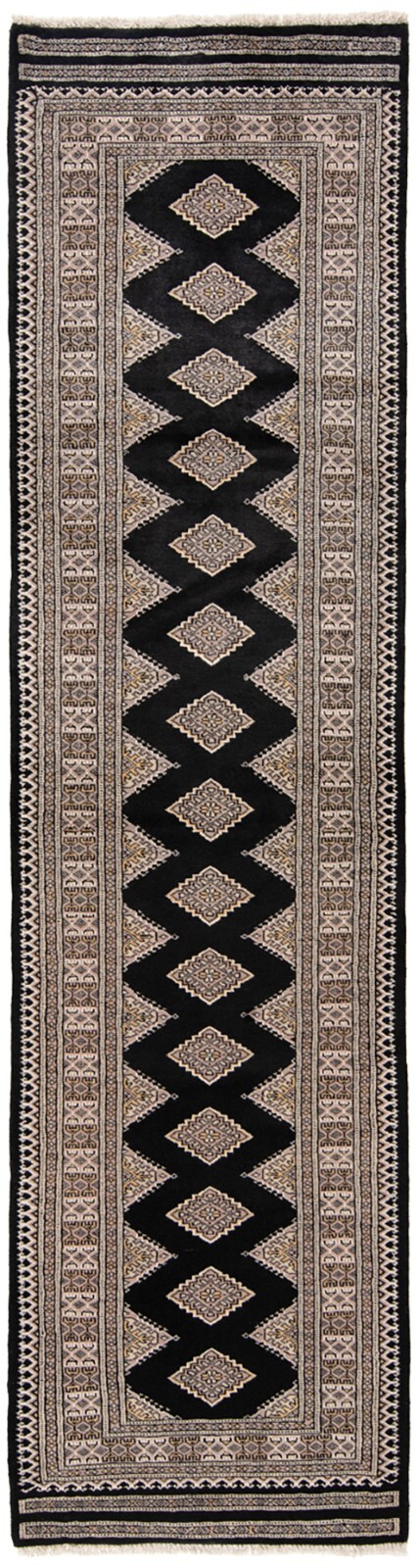 Pakistan Bokhara 116 7/8×31 1/8 in Handwoven Oriental Fine Carpet Rug Runner