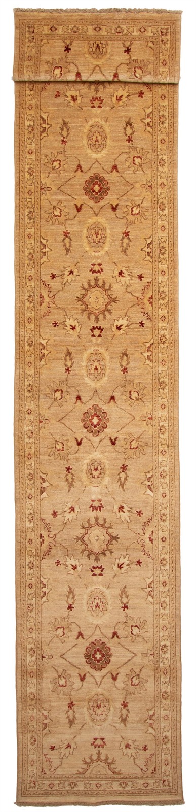 Vintage Hand-knotted Runner Rug 2’6″ x 15’3″ Traditional Oriental Wool Carpet