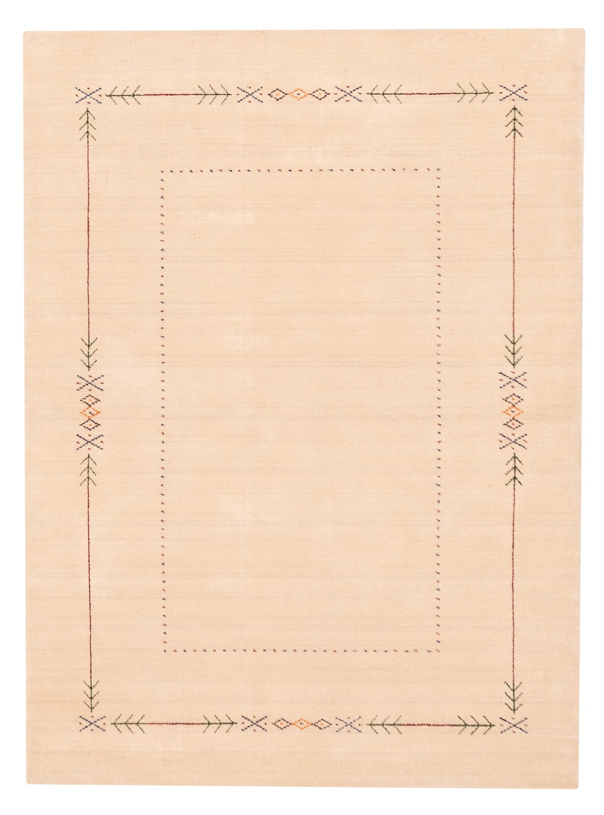 Hand loomed Area Rug 5’1″ x 7’0″ Traditional Wool Oriental Carpet