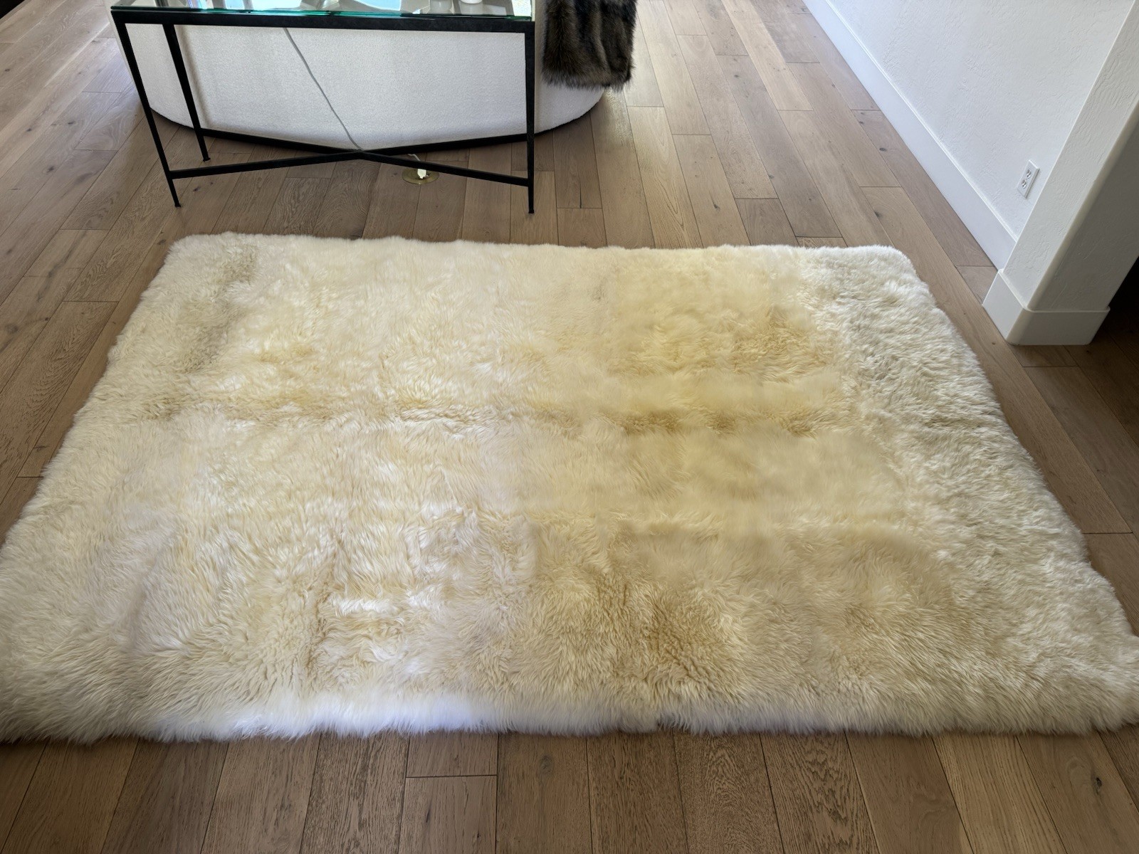 RESTORATION HARDWARE ULTRA-LUXE NEW ZEALAND SHEEPSKIN RUG 6 X 9
