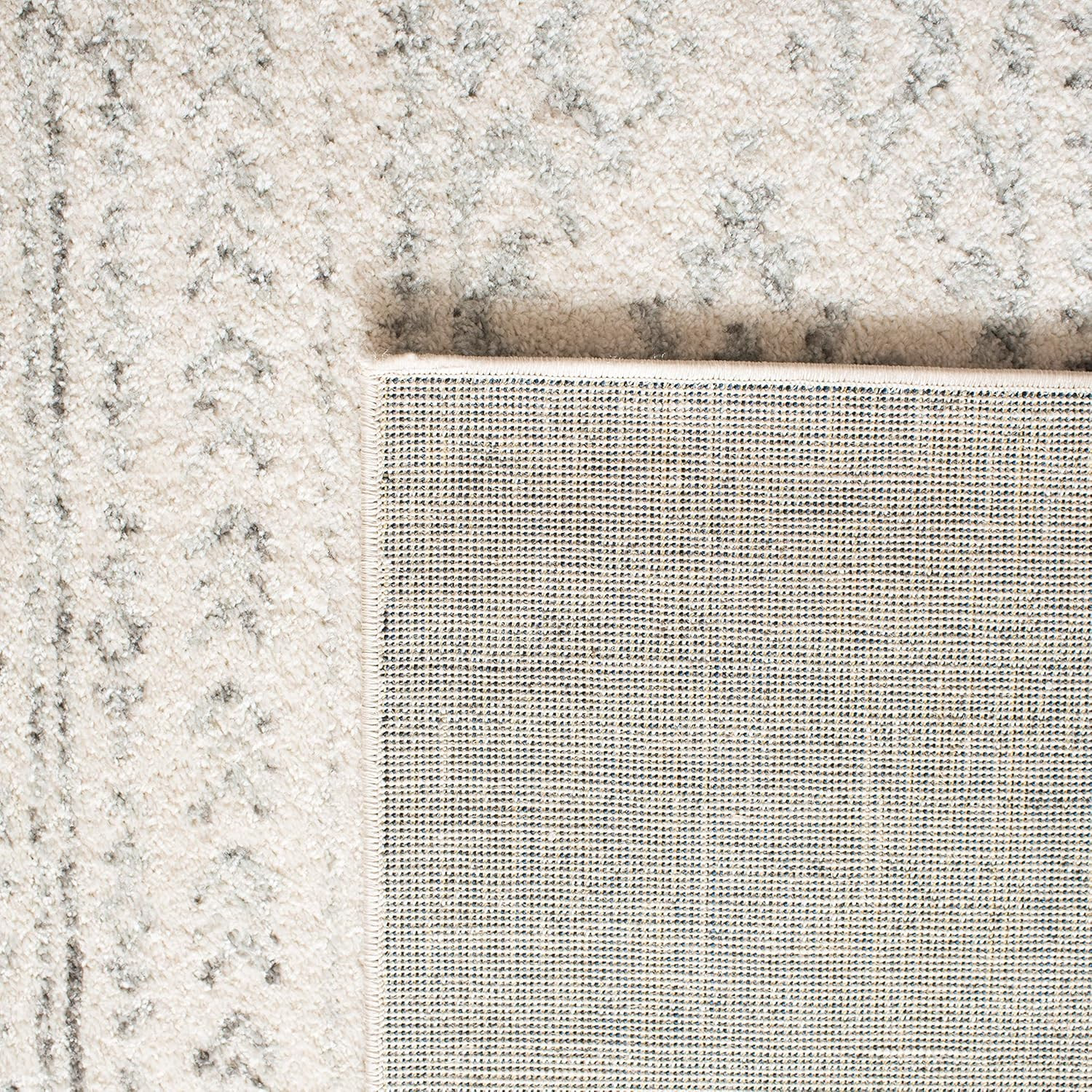 Tulum 6×9 Area Rug – Ivory & Grey Moroccan Boho Design, Easy Clean