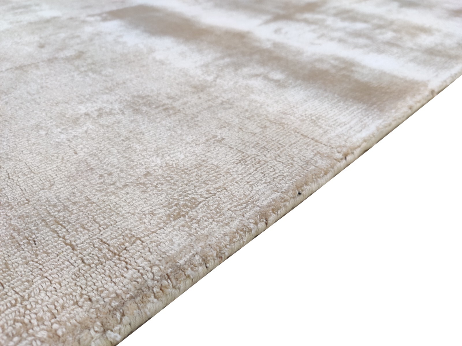 Handmade Rugs for Living Room 100% Viscose Hand-Loomed Geometric Boxes Gold
