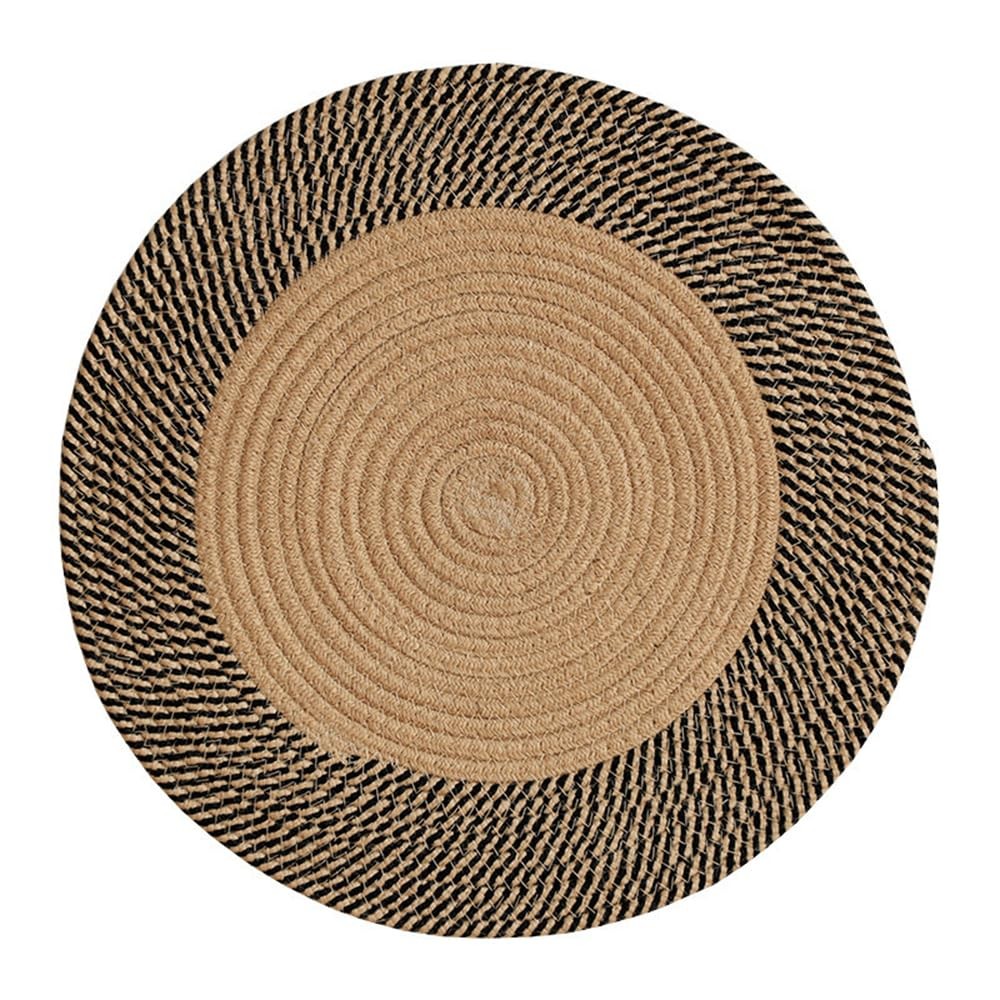 Woven Rug 39 Inch Braided Round Area Rugs for Farmhouse, Living Room, Kitchen…