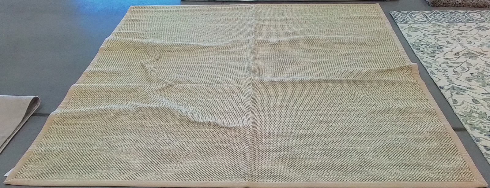 MARBLE / BEIGE 9′-0″ x 9′-0″ Flaw in Rug, Reduced Price 1172776593 NF143C-9SQ