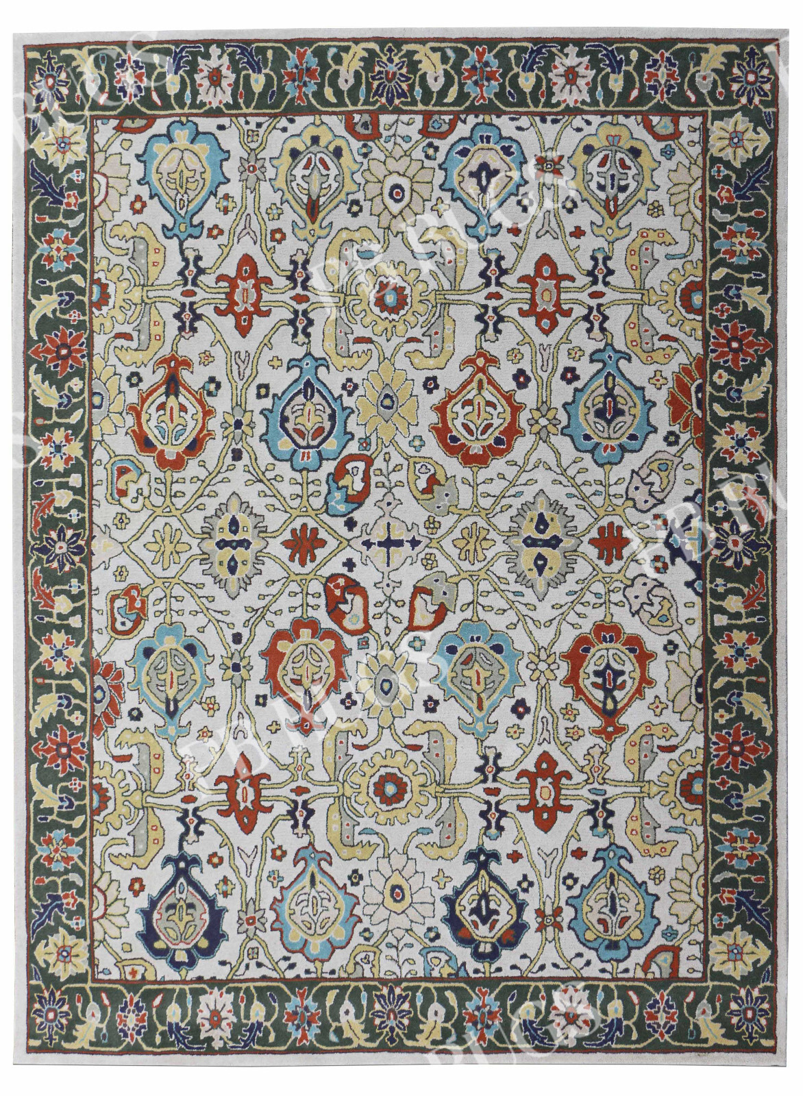 Catherine Multi Beige tradition and modernity Handmade Woolen Area Rug