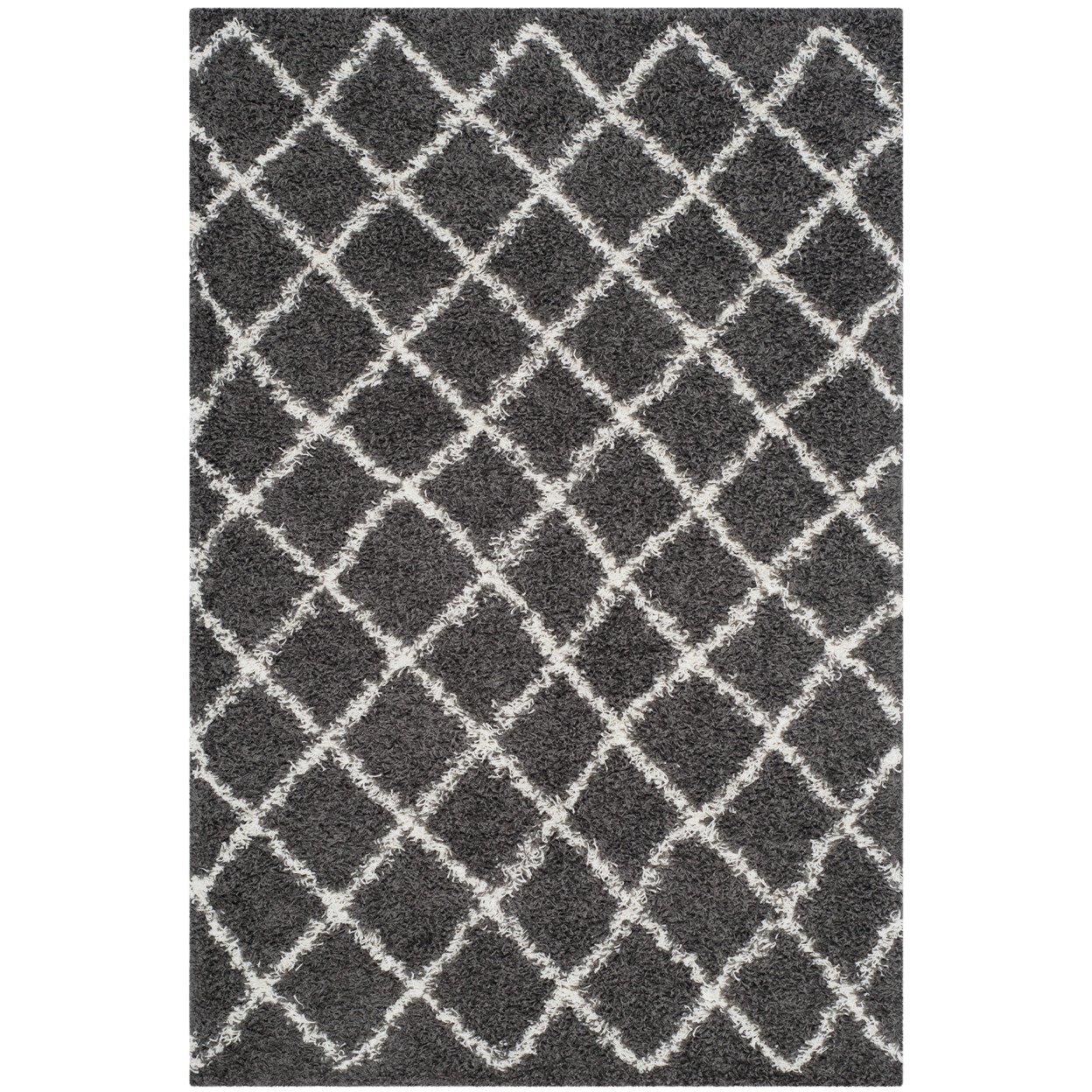 SAFAVIEH Dallas Shag SGDS258A Dark Grey/Ivory Rug
