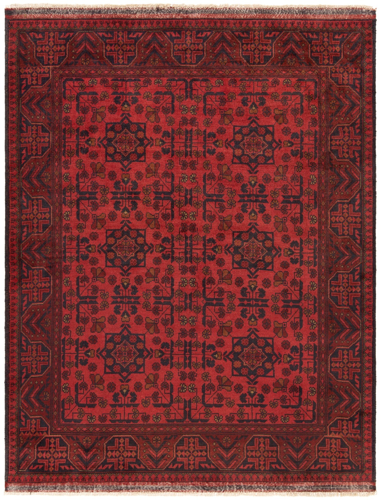 Afghan 75 3/16×59 1/8 in Handwoven Oriental Top Condition Oriental Carpet Rug