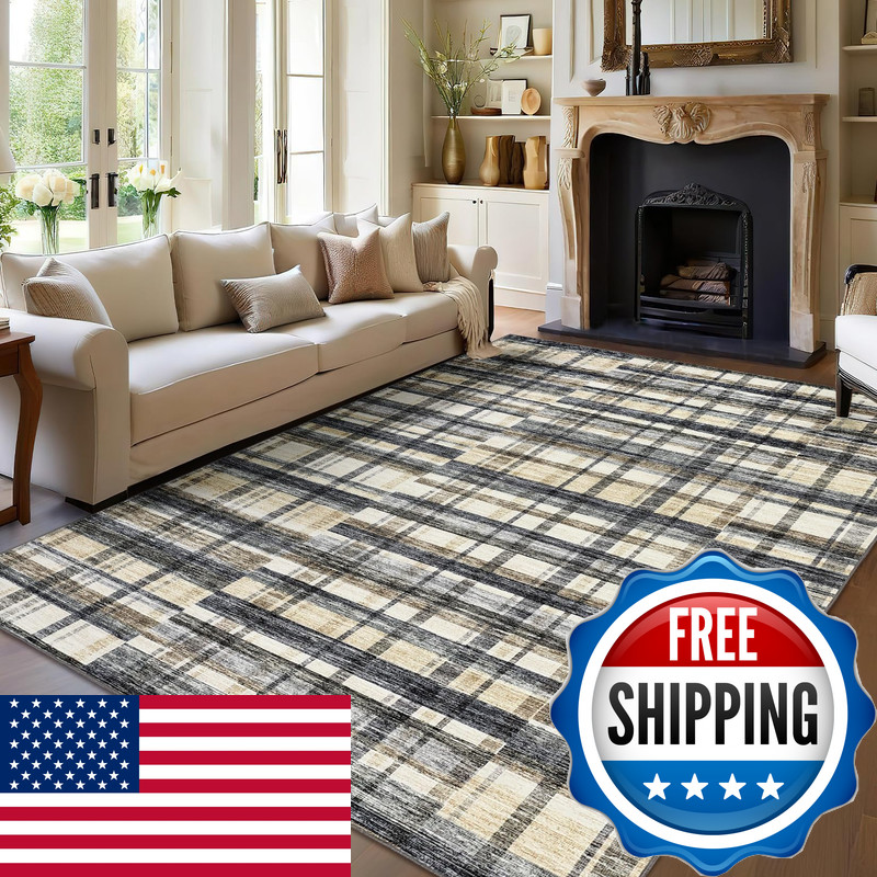 Luxloom 10X13 Area Rug For Living Room Washable Rugs Farmhouse Rug For Bedroom
