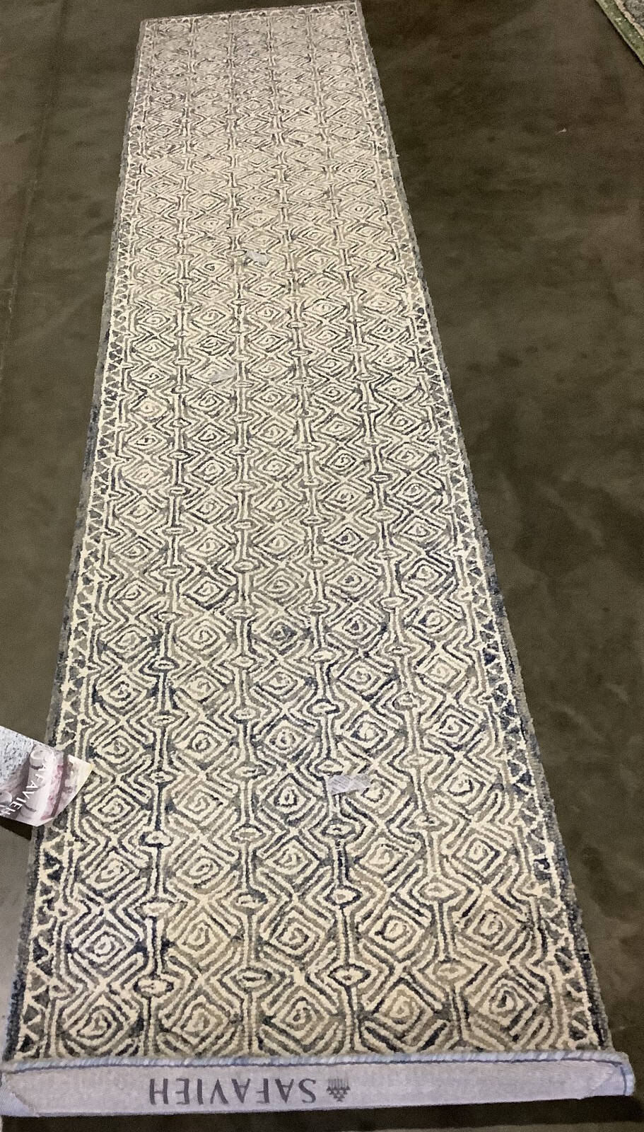 NAVY / IVORY 2′-3″ x 11′-0″ Flaw in Rug, Reduced Price 1172673988 MLP526N-211