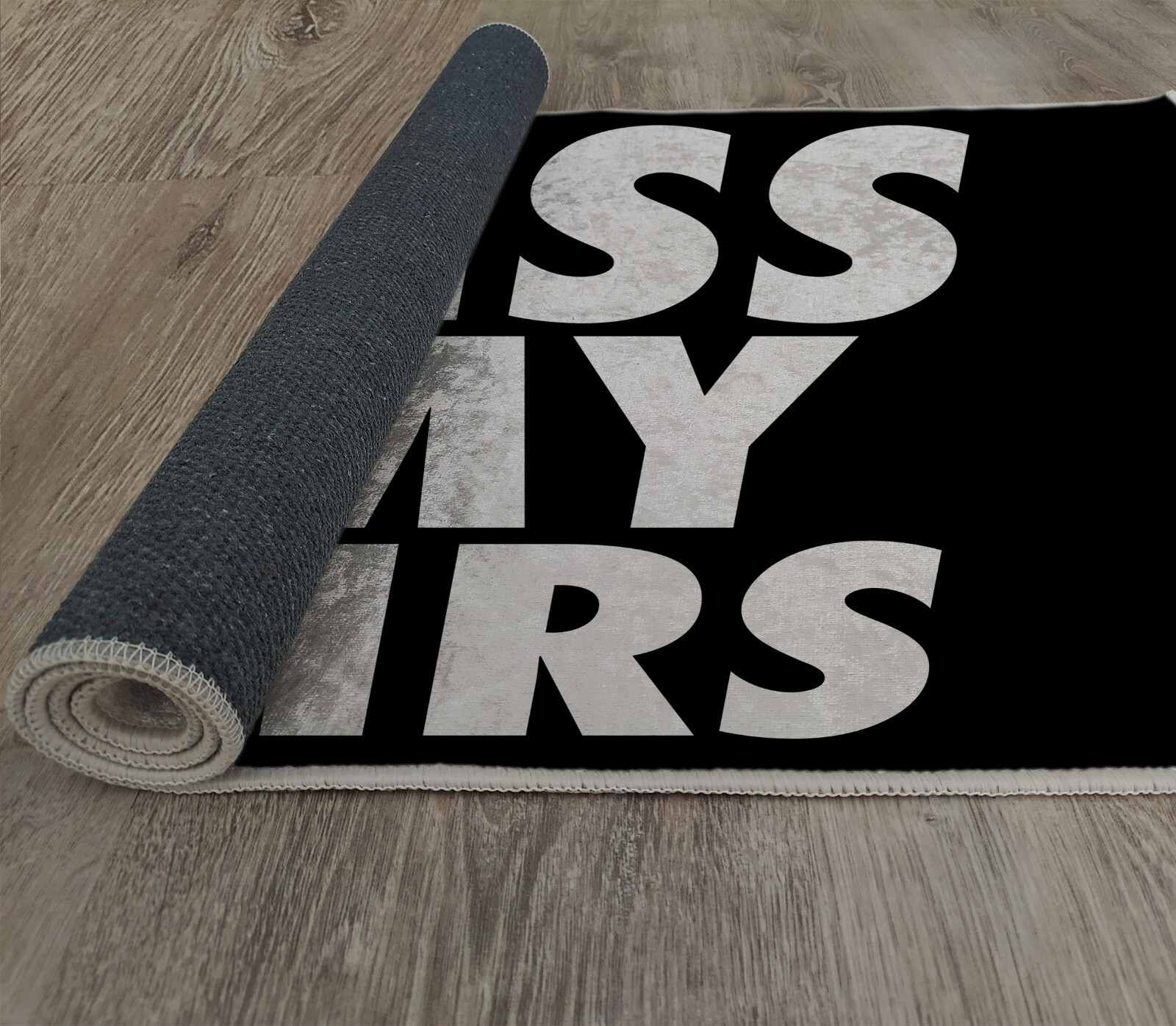 Kiss My Airs, Rug in Black and Multiple Sizes,My Airs, Decor Carpet, Kiss my Air
