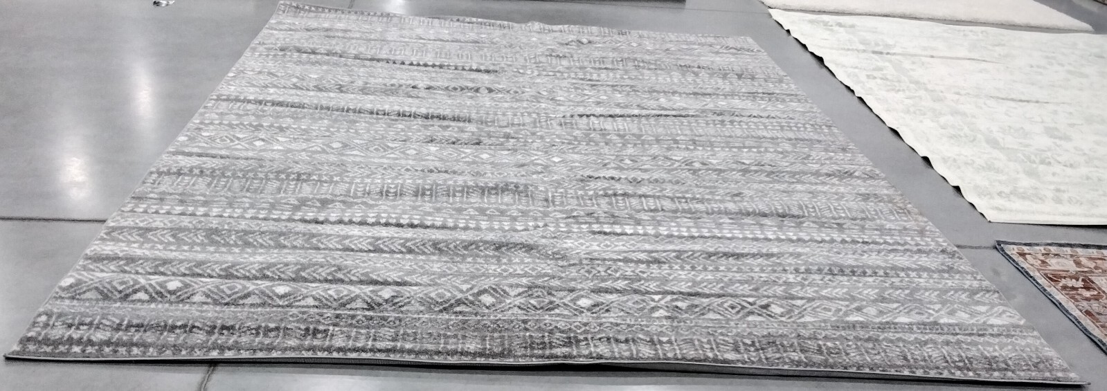 DARK GREY / IVORY 10′ X 13′ Back Stain Rug, Reduced Price 1172759208 TUL263F-10