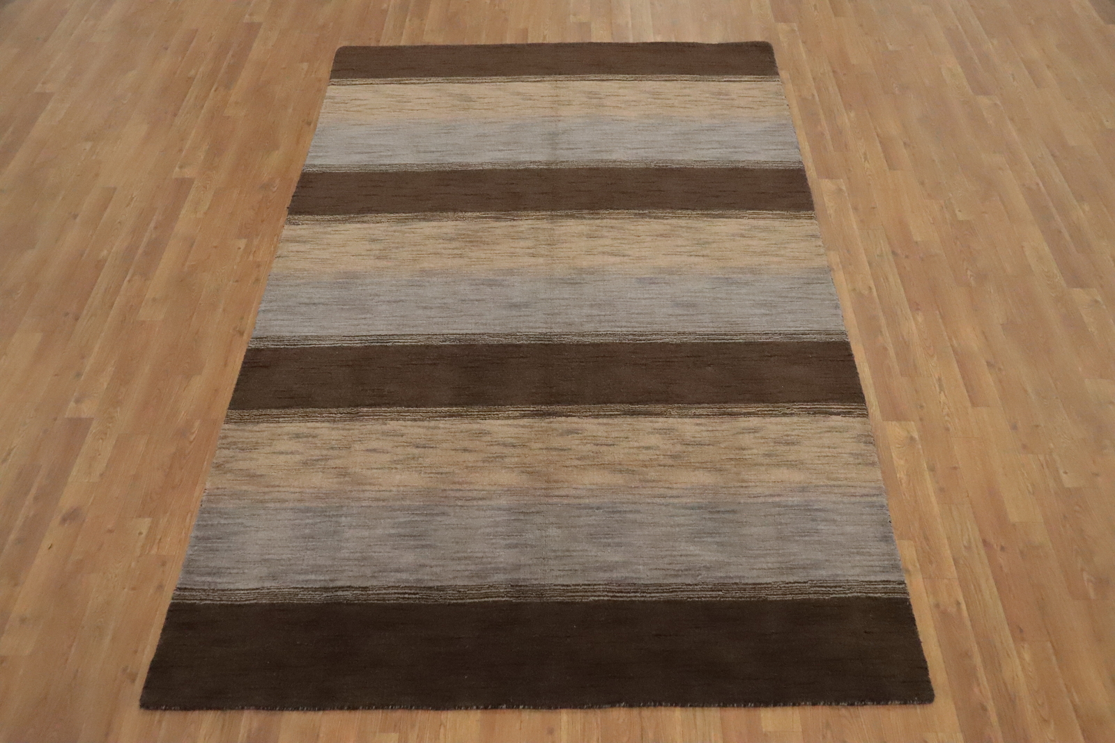 Striped High-quality Hand-woven Wool Rug Durable Gabbeh Rug 6×8 ft