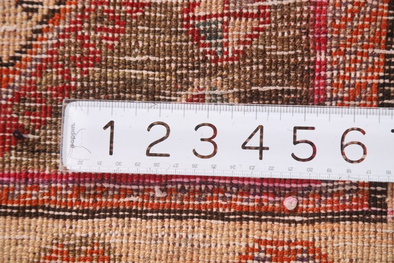 Geometric Rust Wool Area Rug 5×8 Vintage Tribal Traditional Handmade Carpet