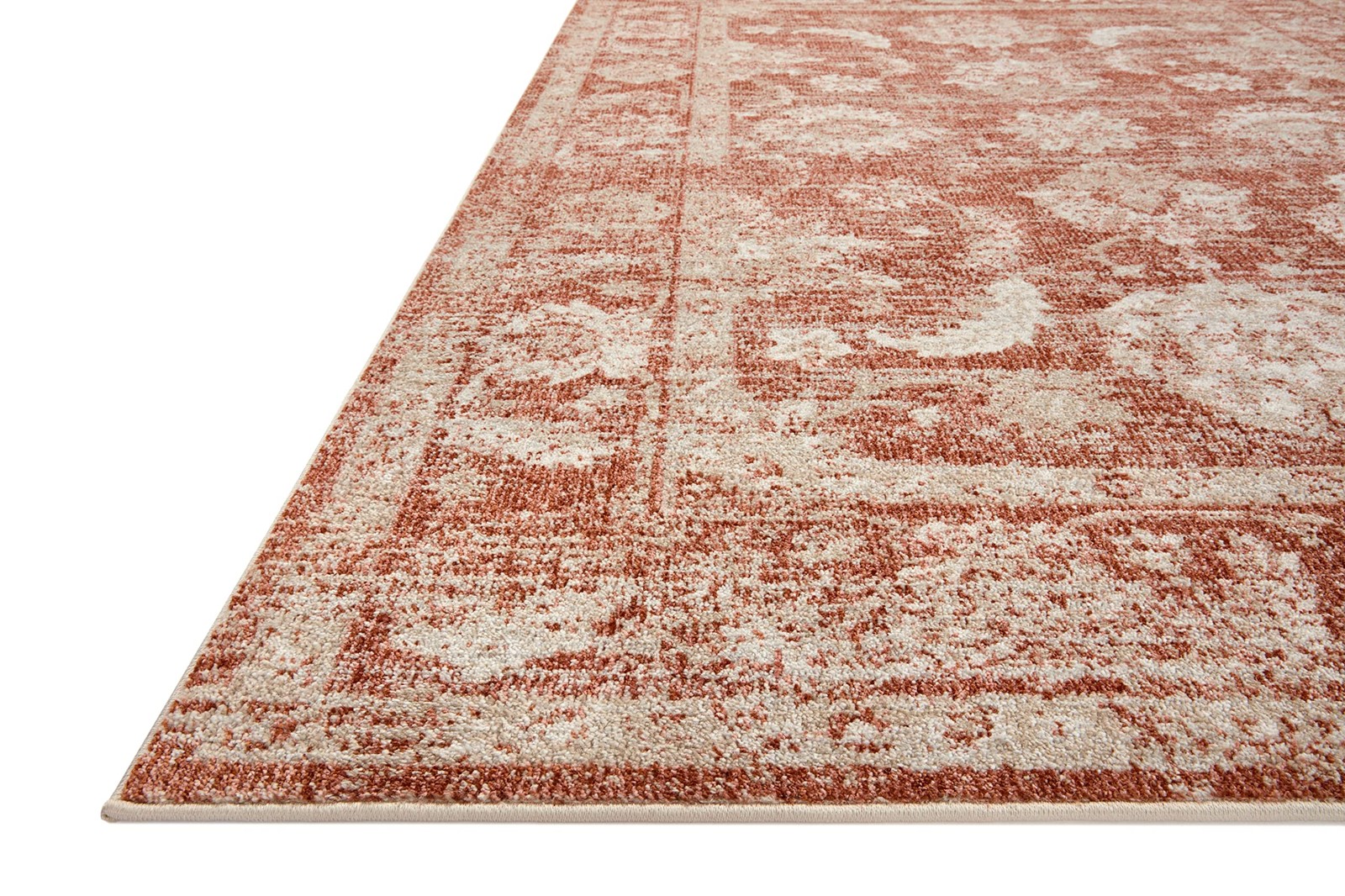 Loloi Ii Loloi Odette Collection Odt-03 Rust/Ivory 5-3 X 7-9 Area Rug