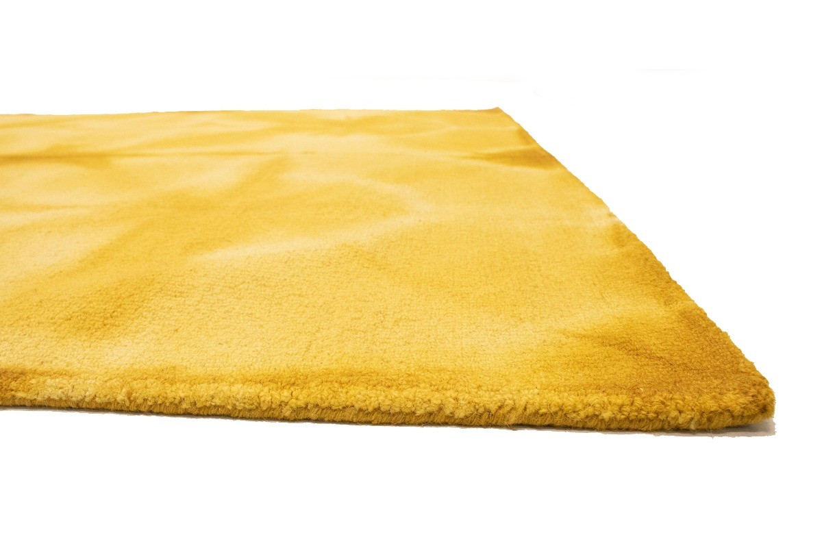 Contemporary Golden Yellow Tie-Dye Abstract 5X8 Hand-Tufted Modern Rug Carpet