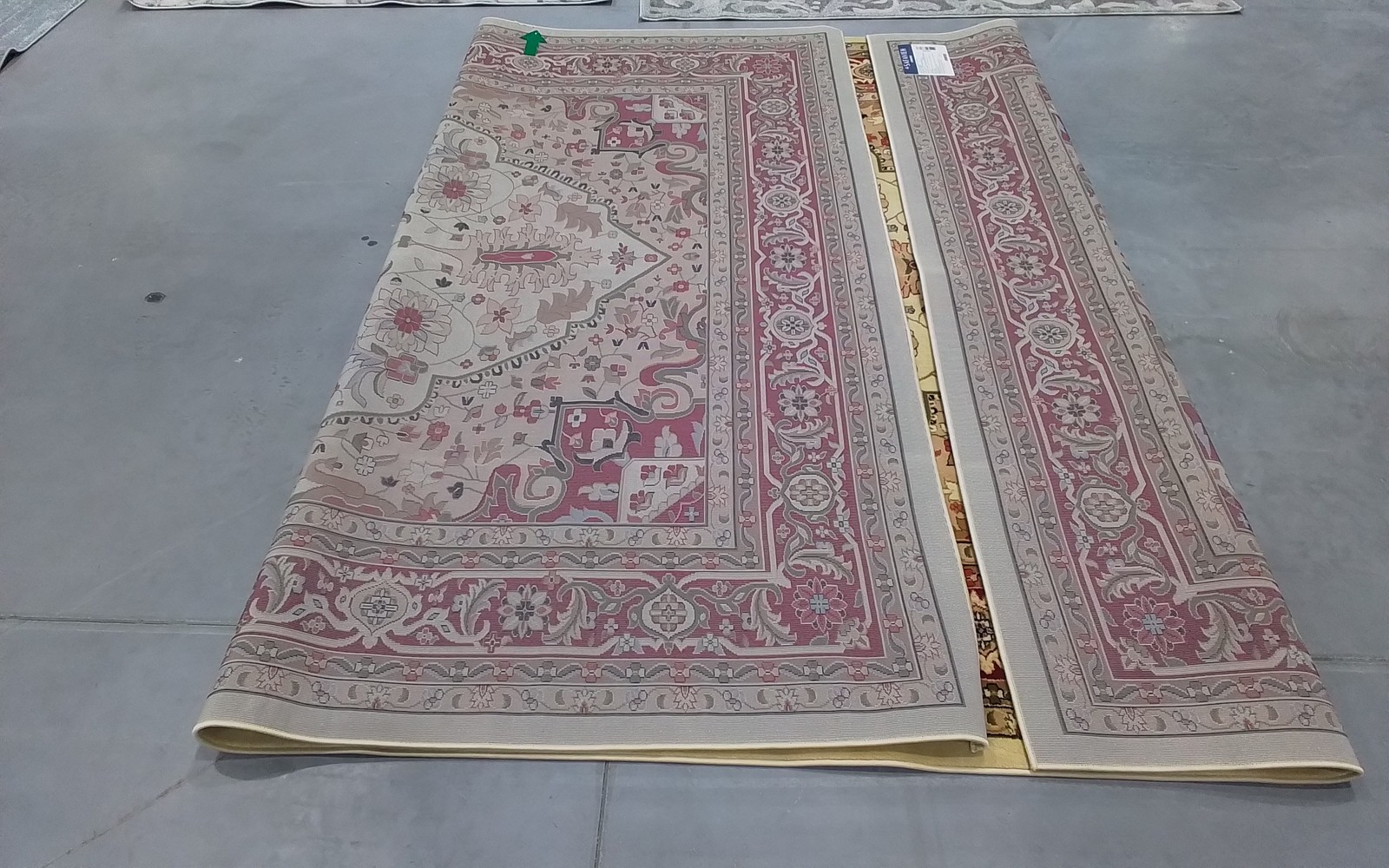 IVORY/RED 9′-0″ x 12′-0″ Damaged Binding Rug, Reduced Price 3172810142 LNH330A-9