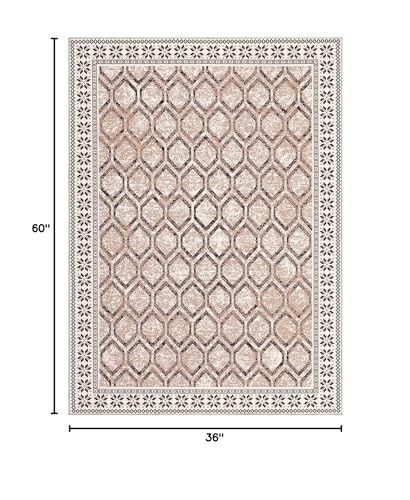 Modern Moroccan Area Rug, 3×5 Machine Washable Rug Carpet, 3×5 Stain