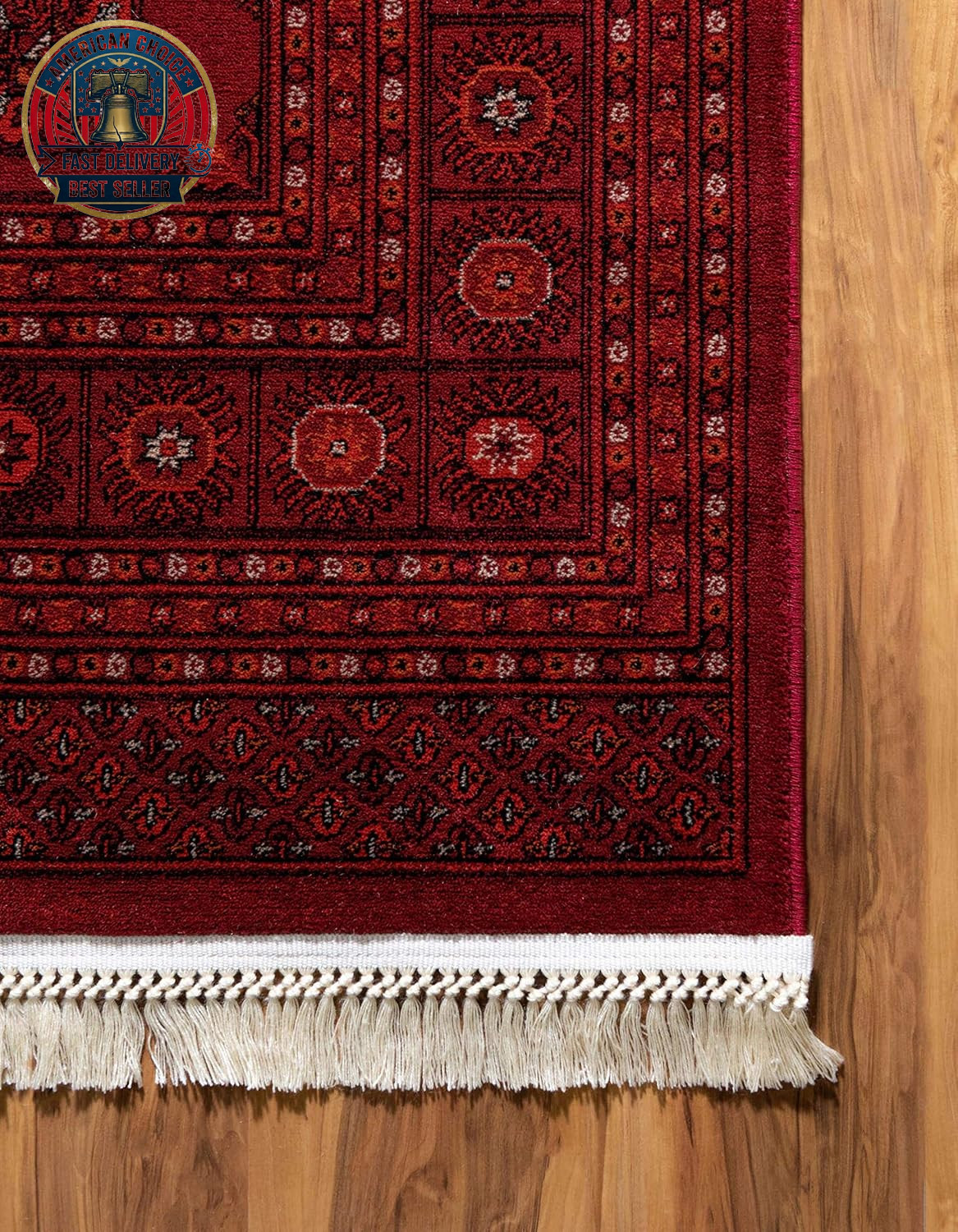 Tekke Collection Over-Dyed Saturated Traditional Torkaman Area Rug, 9 Ft X 12 Ft