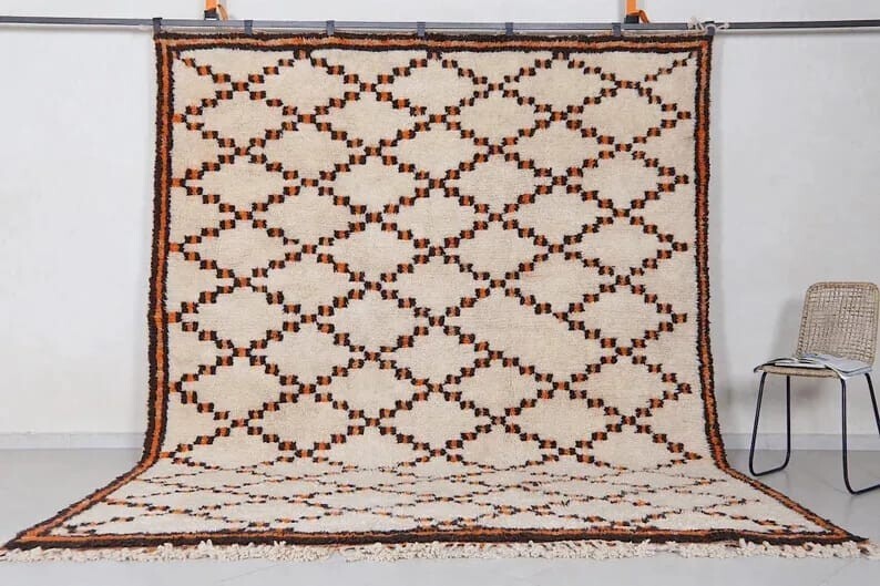 Latest Hand knotted, Beni Ourain rug, 100% soft wool Bathroom living room kitche