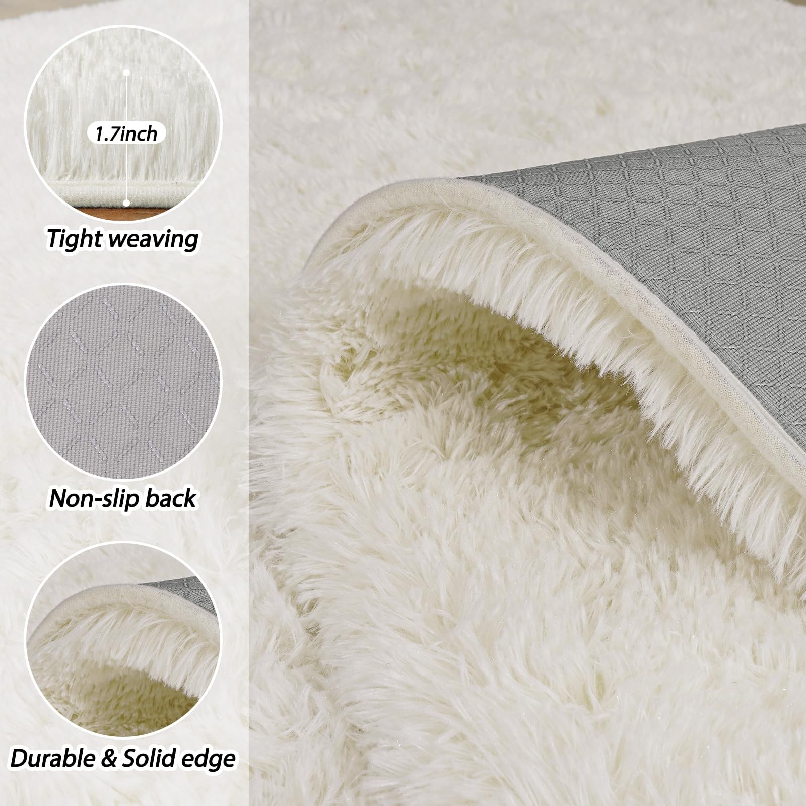 Soft Small Rugs for Bedroom Hallways, 2×3 Area Rugs for Living Room, Modern S…