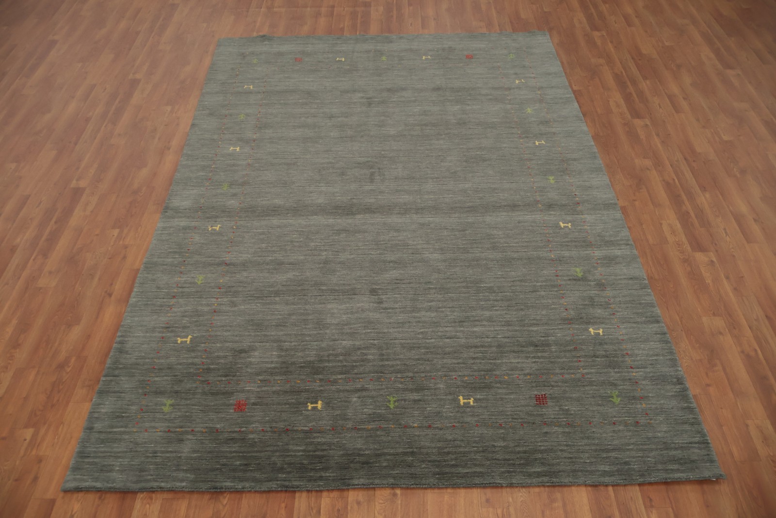 Handmade Living Room Area Rug 7×10 Little Animals Tribal Oriental Wool Carpet