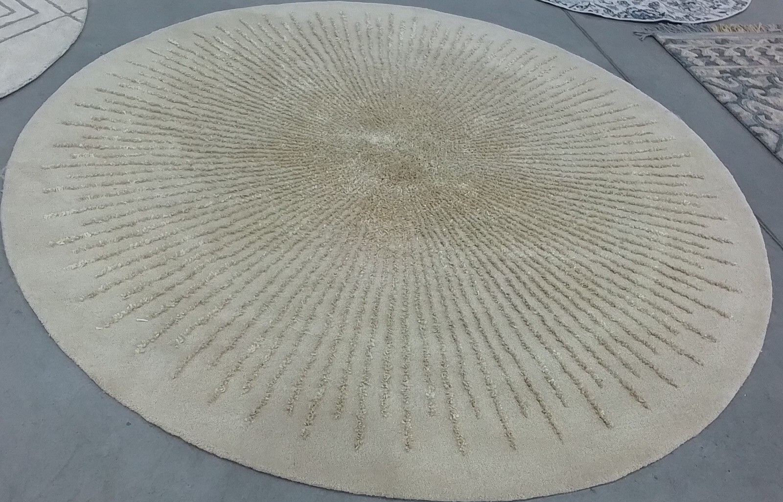 BEIGE / BEIGE 8′-0″ x 8′-0″ Stained Rug, Reduced Price 1172761583 SOH655B-8R