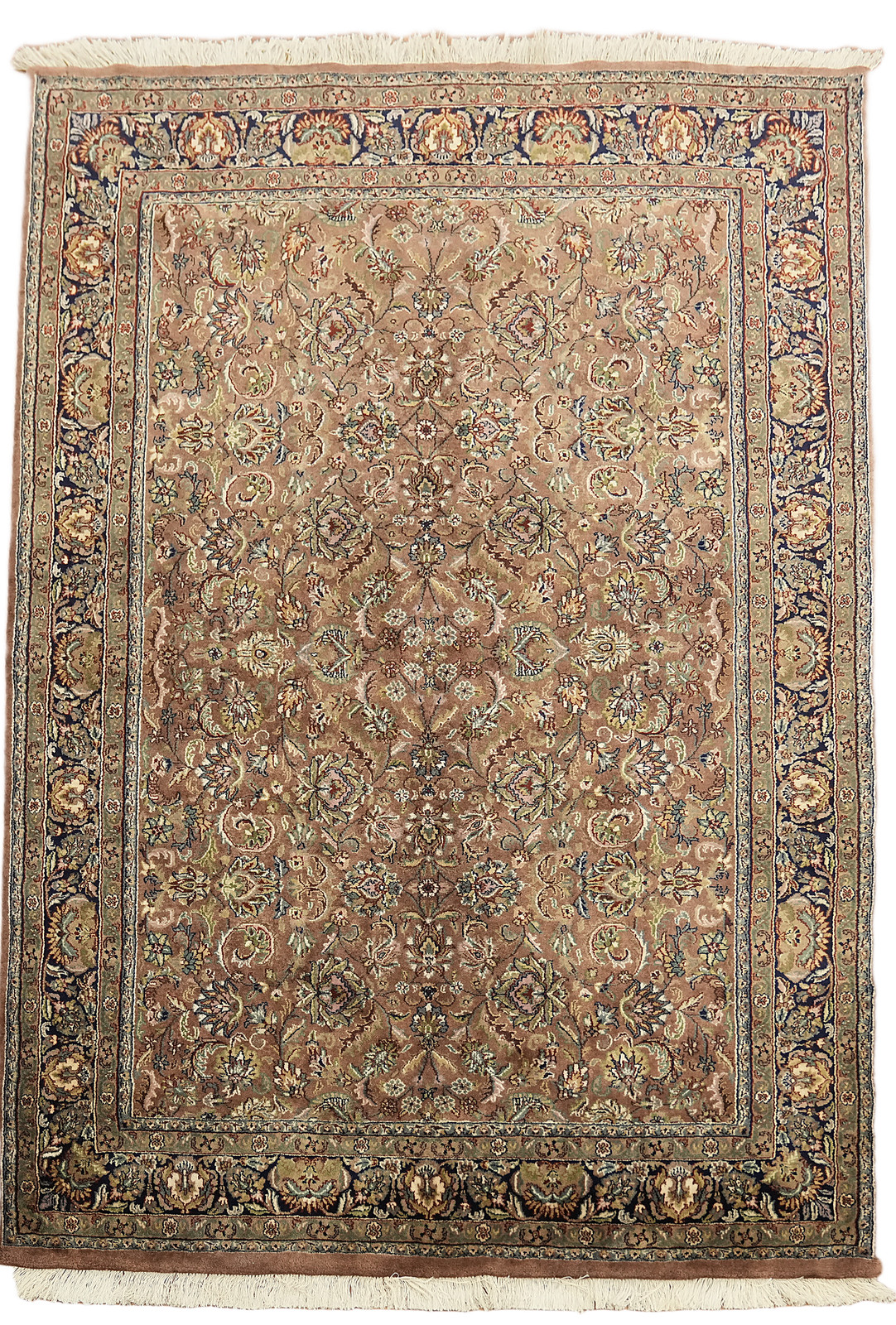 All Over Floral Multicolor 5×8 Hand-Knotted Wool Oriental Area Rug