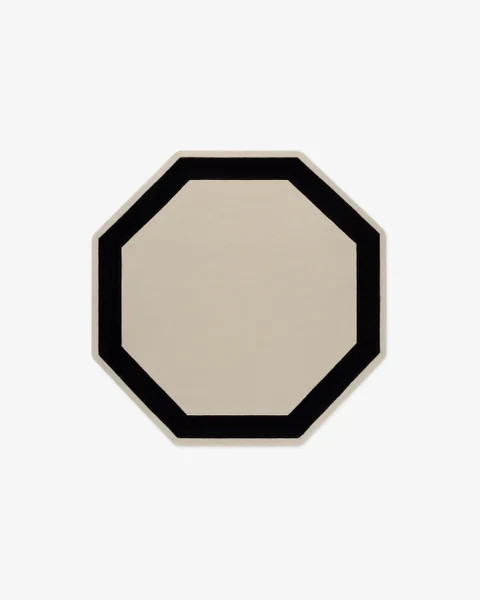 Nordic Knots Grand Octagon Rug Cream Campbell-Rey New Zealand Wool Rug Plush