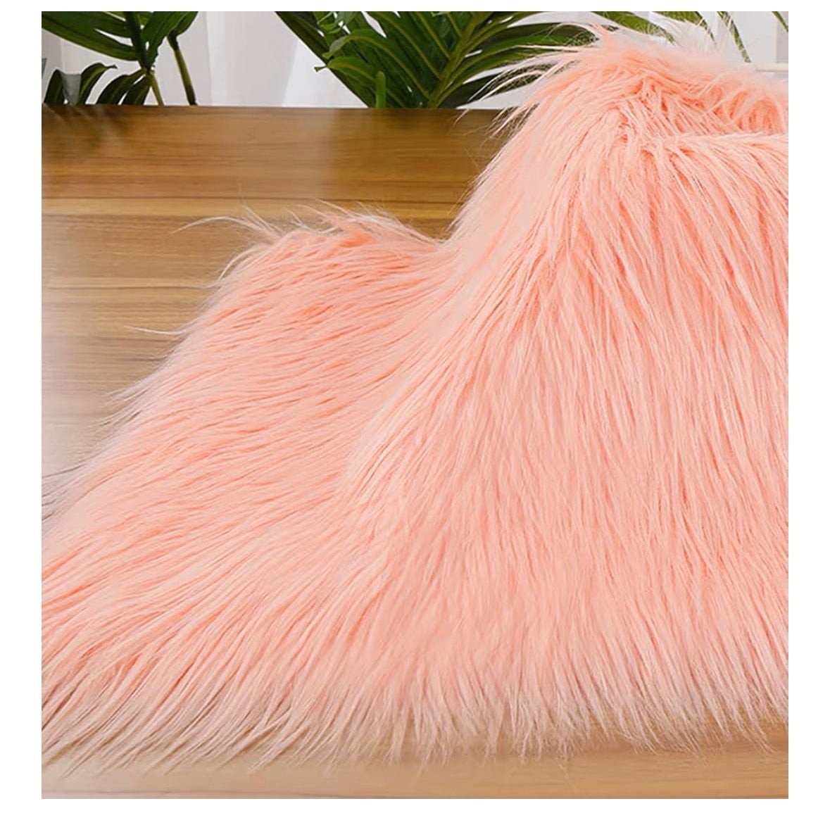 Faux Sheep Skin Collection 69 x 23 inches Pink FSS235G Silken Glam Thick Accent