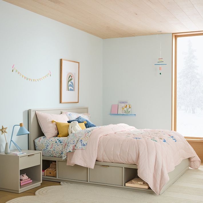 Kids Oblong Rug Hand-Tufted Area Rug Handmade High-Low Rugs for Bedroom, kids
