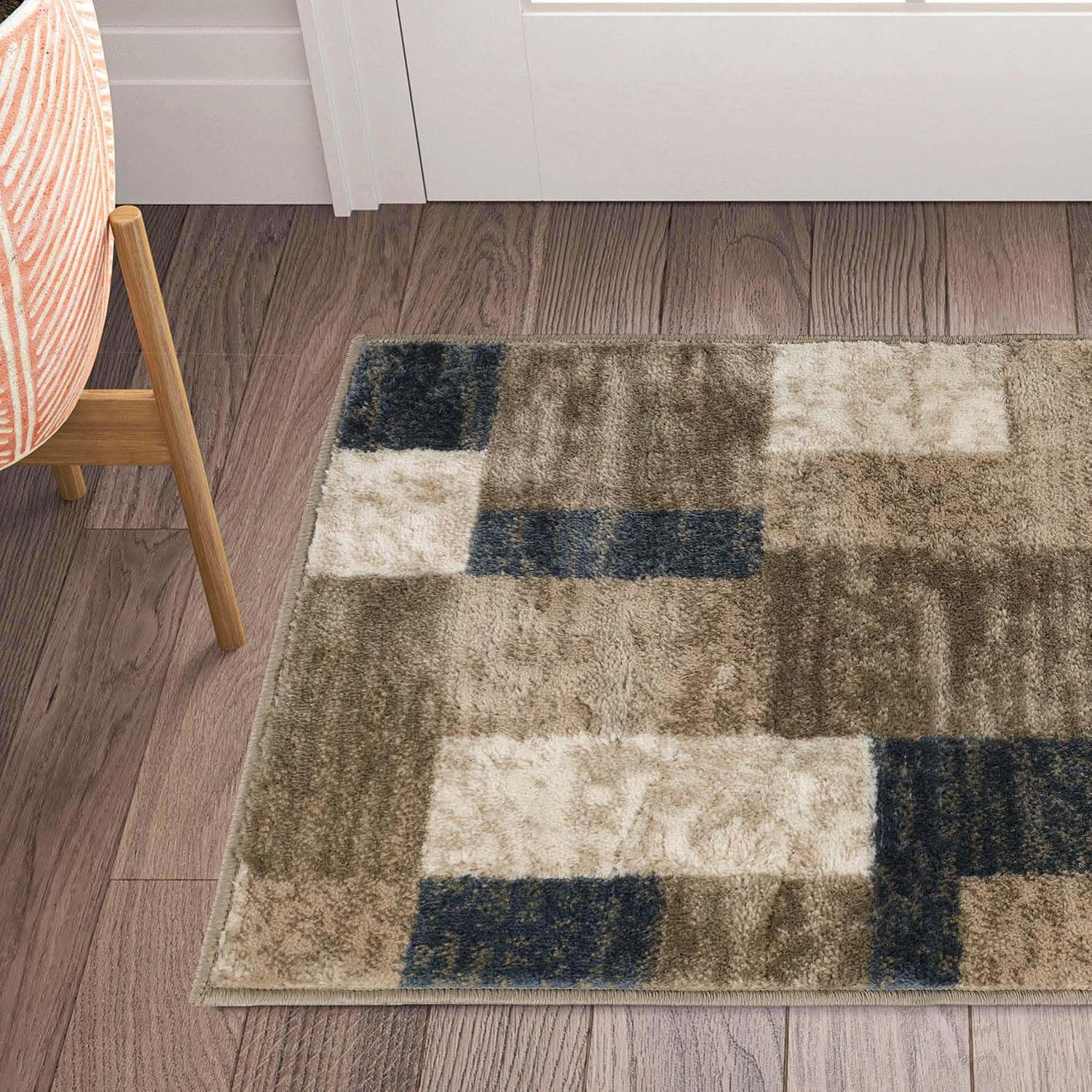 Clifton Indoor Plush Area Rug, Easy Clean, 2’X3′, Grey Brown | Jute Backing Area