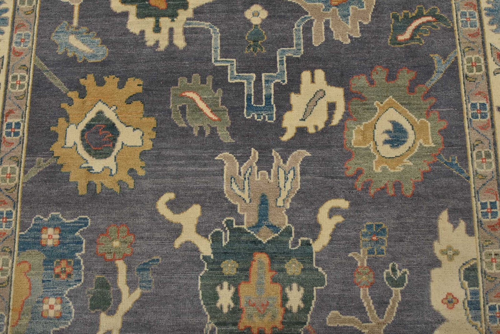 Anatolia Rug 5’9” x 7’10” Purple Wool Traditional Hand-Knotted Oriental Carpet