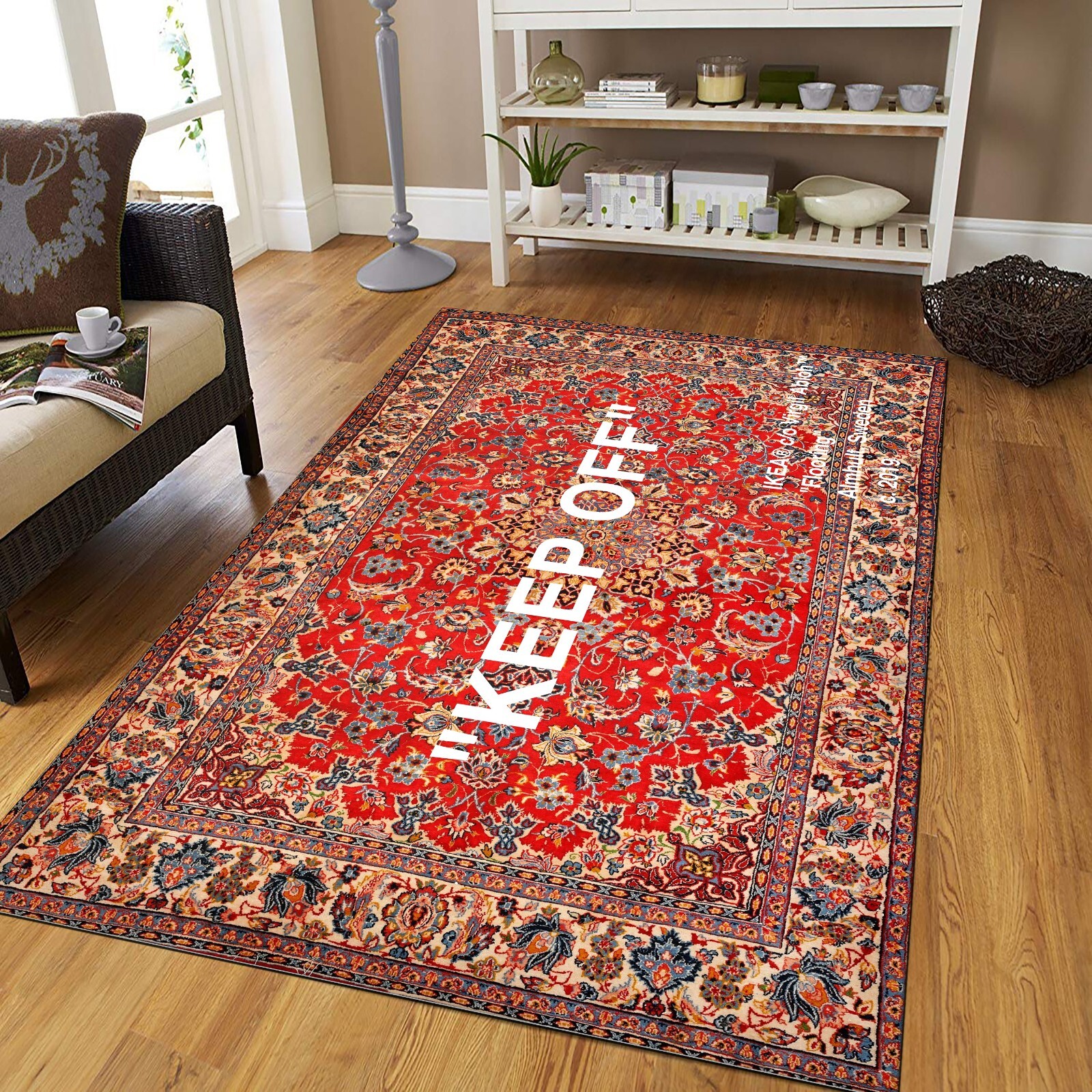 Traditional Oriental Keep Off Area Rug, Off White Living Room Rug, Popular Rug