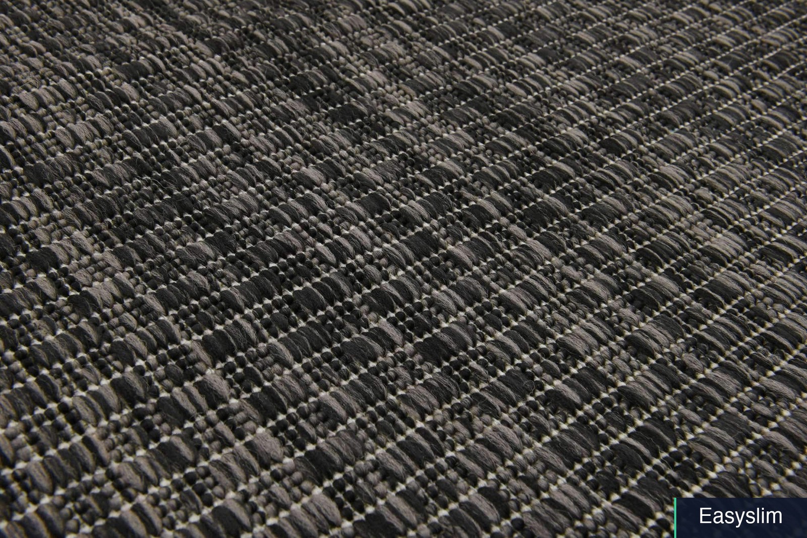 Area Rug Runner 2′ x 6’1″ Black Ivory Flatweave Indoor Outdoor Transitional